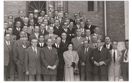 Justina González con sus compañeros de la Facultad de Veterinaria